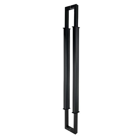 Ornate Entry Door Pull Handle (Pair) – 1200mm Matt Black Finish
