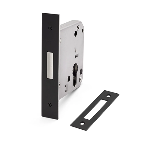 Nova Matte Black Euro Mortice Deadbolt (60mm Backset)