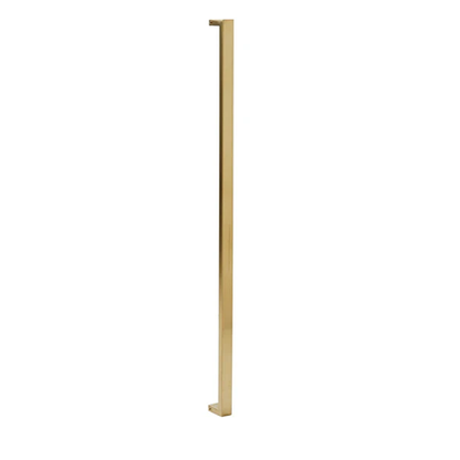 Brushed Brass Door Pull Handles 900mm I Cubic Series