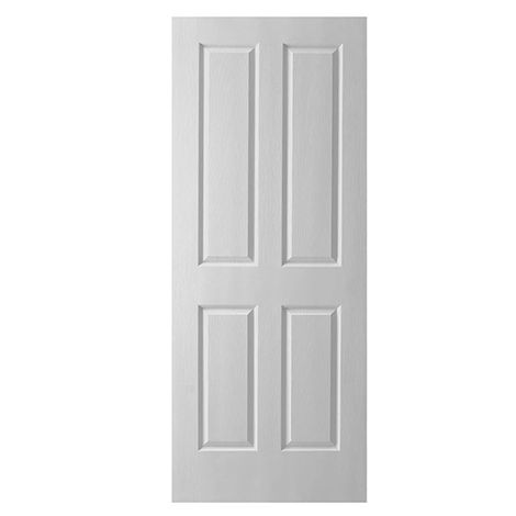 4 Panel White Woodgrain Oakfield Hollow Core Door
